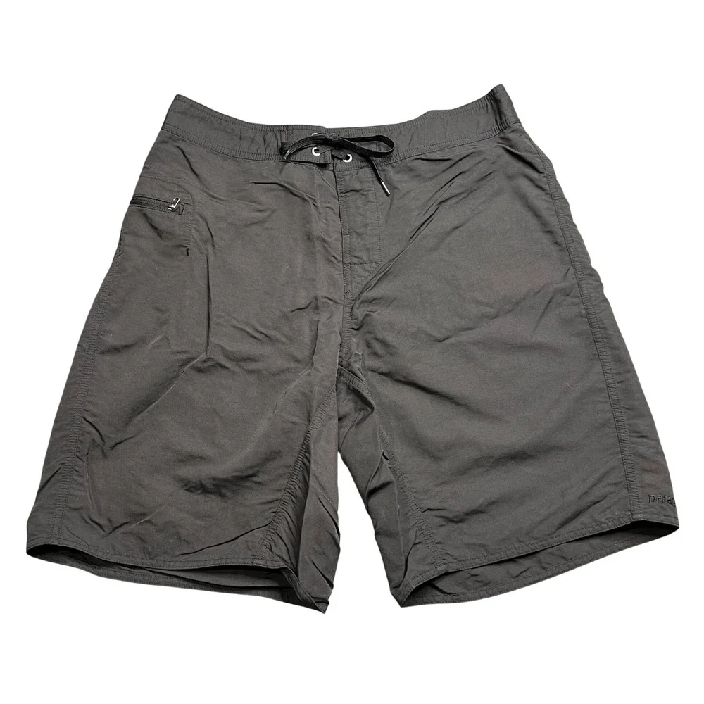 Patagonia Wavefarer Board Shorts Men's 34 Black Nylon Surf Swim Trunks 86654SP - Picture 1 of 10